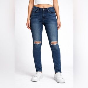 American Eagle Outfitters Blue Ripped Skinny Jeans